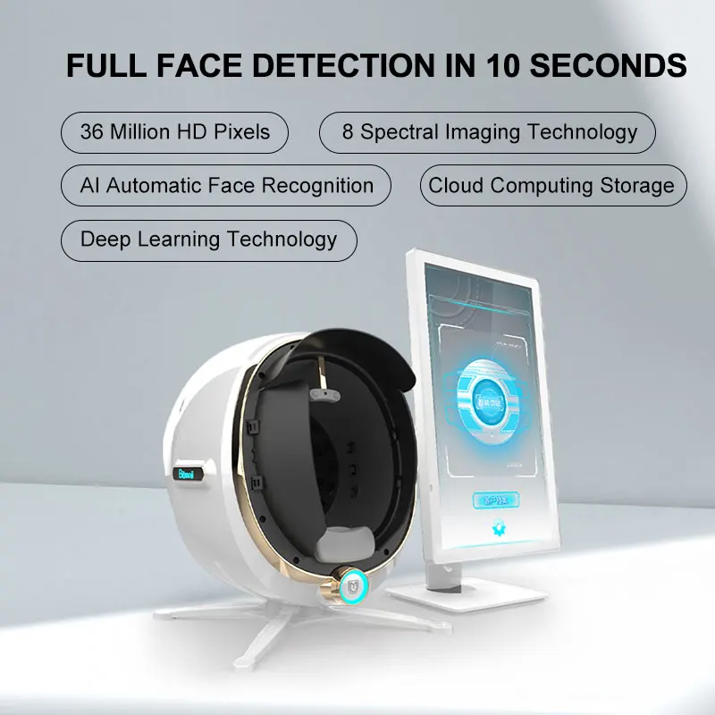 Intelligent Skin Analyzer Face 3D Magic Mirror Digital Image Skin Detector Facial Analysis Machine