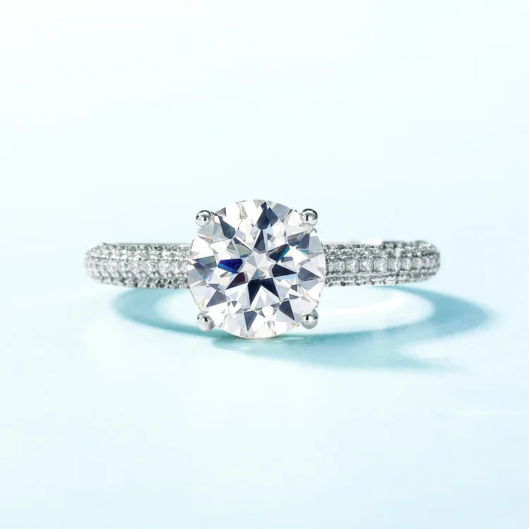 1 2 3 карат новая модель 925 стерлингового серебра кольцо Муассанит Роскошные ювелирные изделия обручальное для женщин