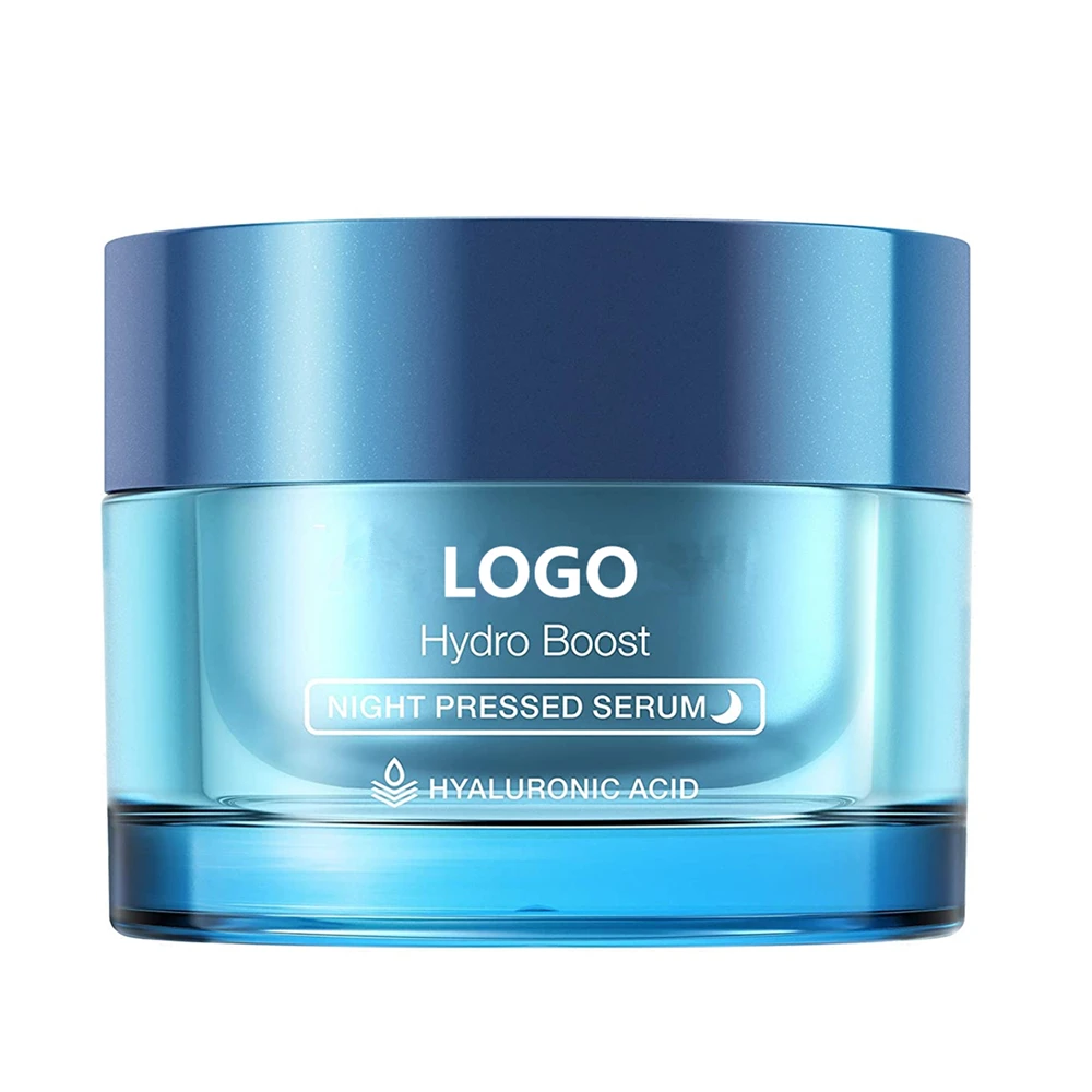 Private Label Hydro Boost Purified Hyaluronic Acid Pressed Night Facial Serum