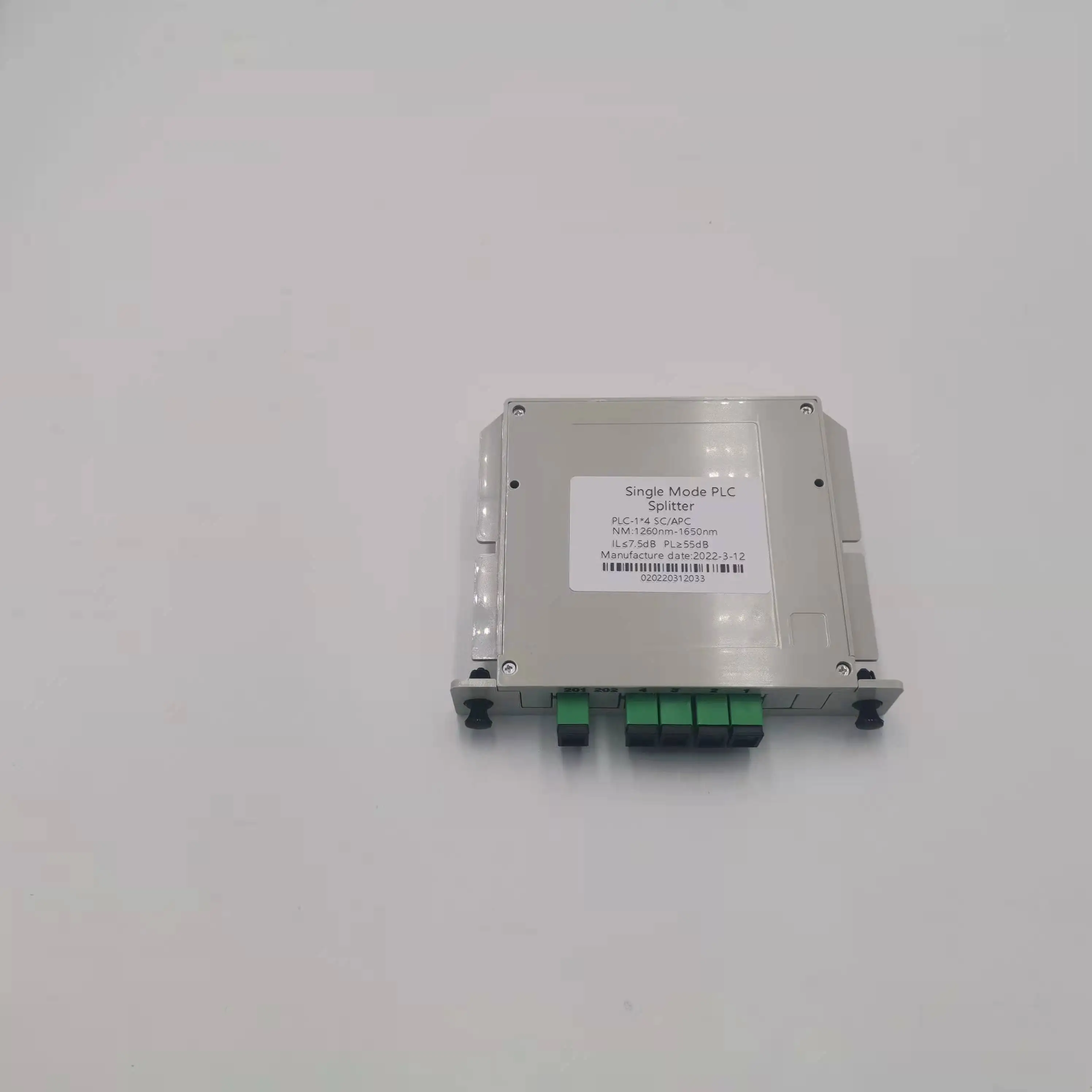 1x4 1x8 1x16 1x32 1x64  cassette plc splitter SC/UPC APC Fiber PLC Splitter Box With Insert Type