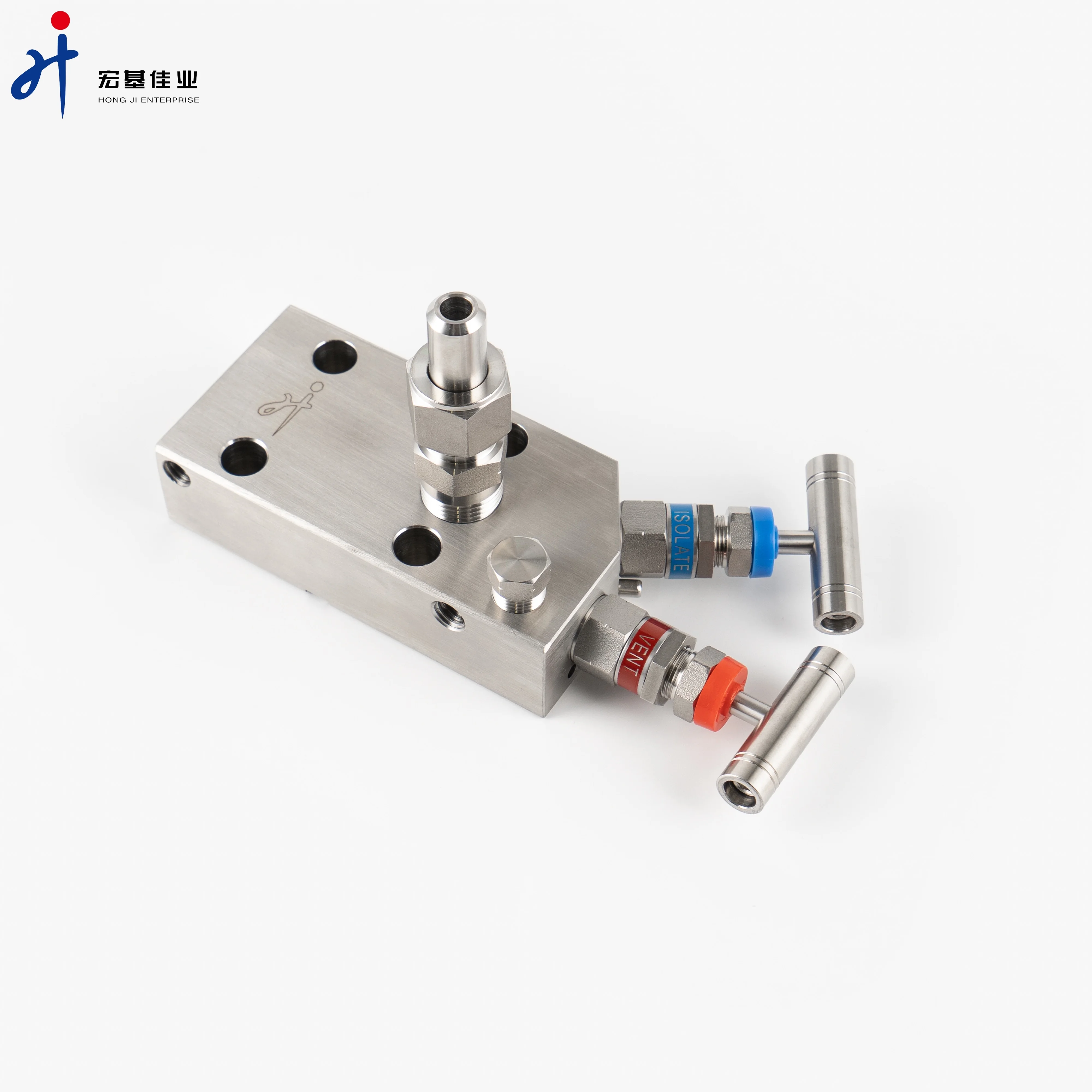 Inline Type High Pressure Coplanar 2 Valve Manifolds Flange Connect SS316 ss316 2-valve Manifold