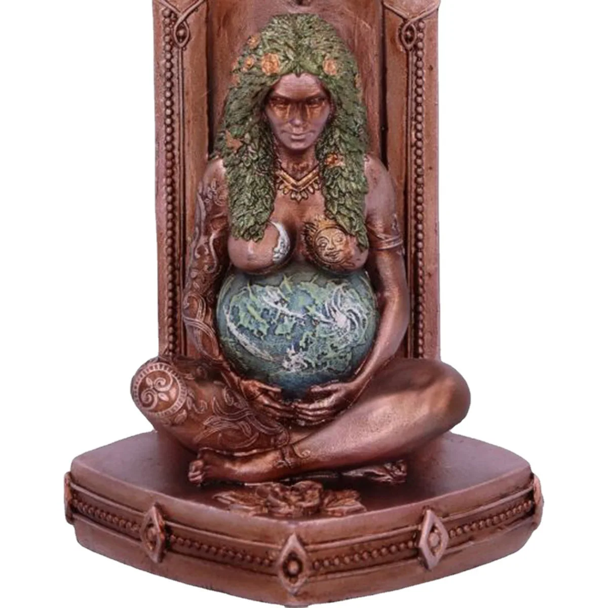 Ghia Mother Earth Statue Resin Mother Goddess Resin Figurine Garden Outdoor Sculpture Crafts Home Mama Earth 3D Art Decoration
