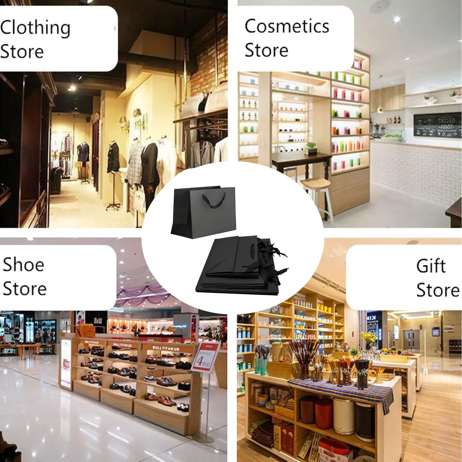 Luxury Custom  Gift Kraft Paper Tote Shopping Bags Custom Printed Uv Clothes Paper Bag With Your Own Logo