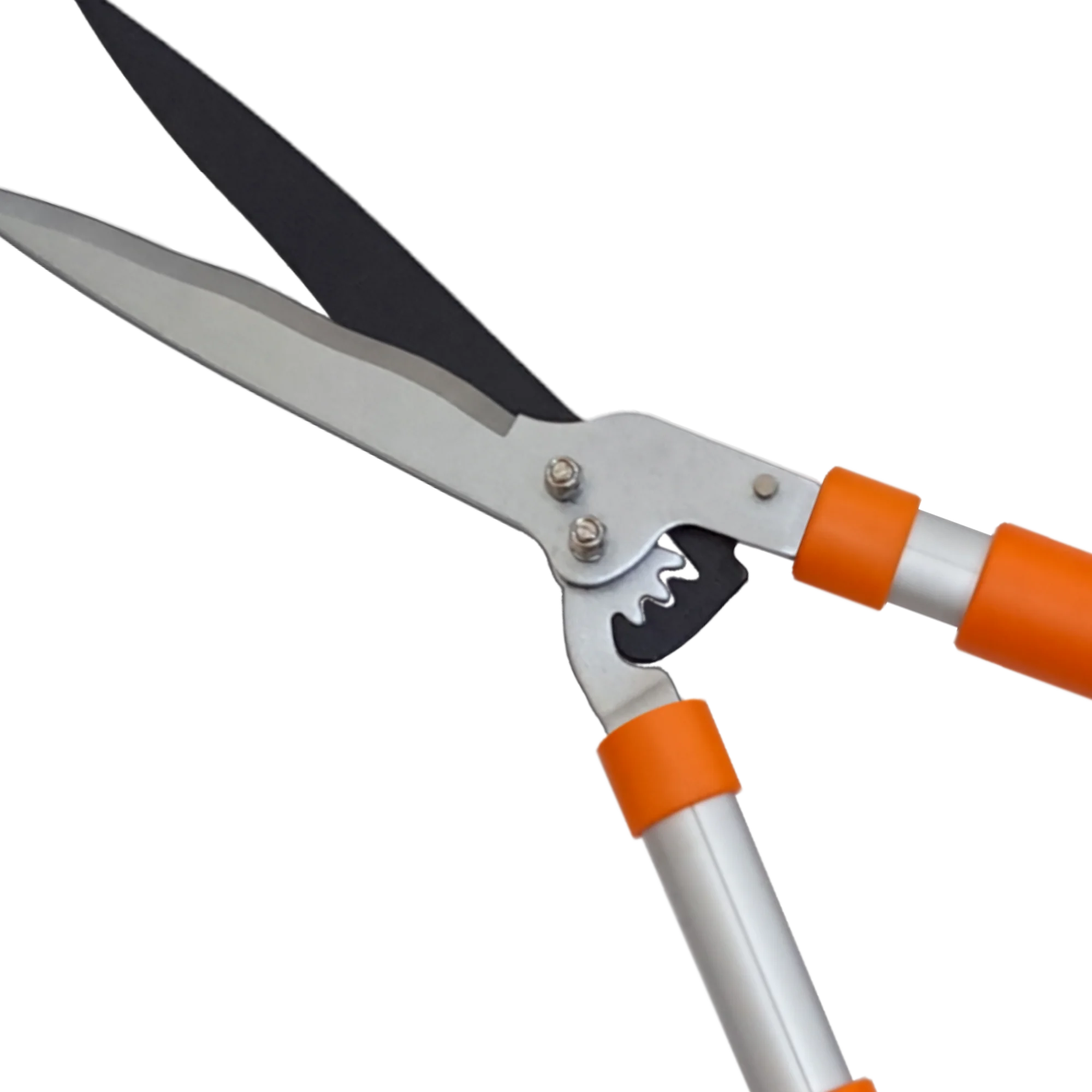 Custom High Carbon Steel 63~81.5Cm Medium Gear Wavy Blade Hedge Shear Gardening Pruning Knives With Comfort Grip