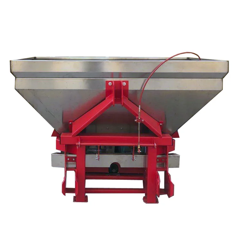 Разбрасыватель удобрений FLS1000 с двойной тарелкой, разбрасыватель удобрений из нержавеющей стали для трактора 60-100 л.с.