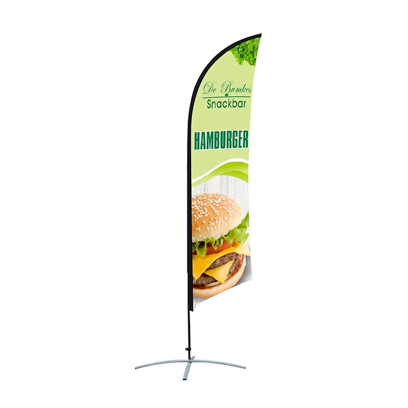 Double Sided Printing 3.5m P Feather Banner Flag Flags Banners Custom Advertising Beach Flags