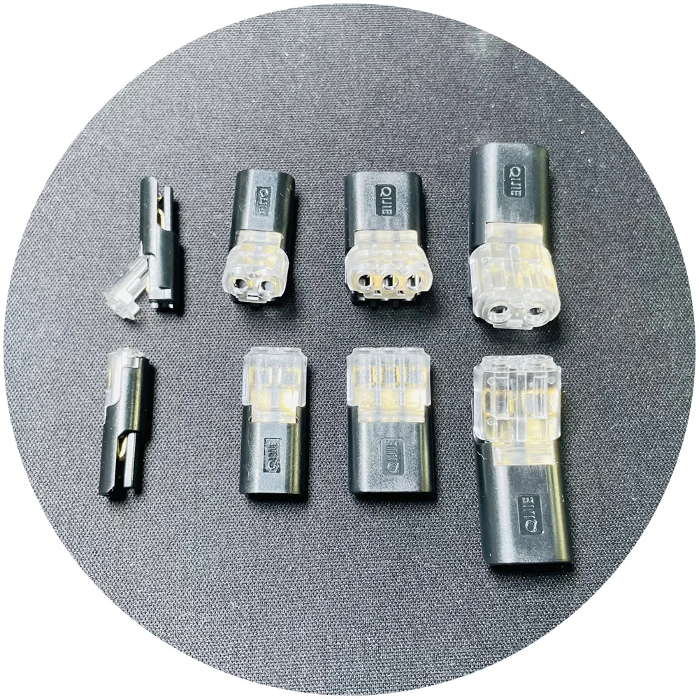 D2A 16-18AWG подключаемые светодиодные Проводные коннекторы 2-контактные Универсальные Компактные клеммы без инструментов