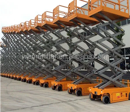 6-18 m aerial work platform mobile hydraulic electric scissor lift electric movable scissors lift platform