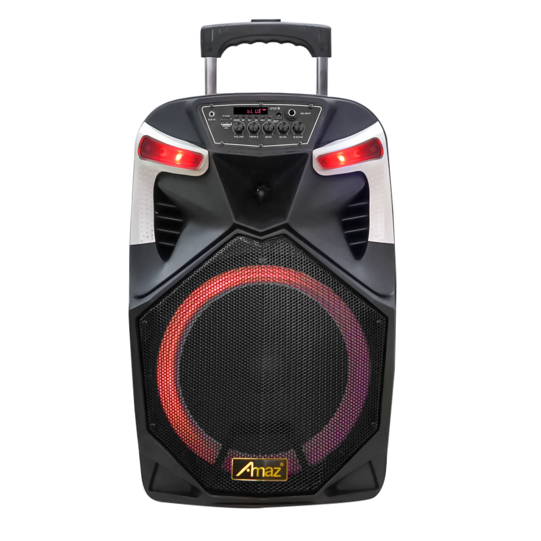 AMAZ 12 Inch New Design Portable Speaker with USB/FM/SD card/BT/LED Display/Remote Control