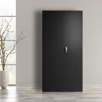 Office Metal Tall Garage Storage cabinet Adjustable Shelves Locking 2 Doors steel cupboard Filing Cabinet