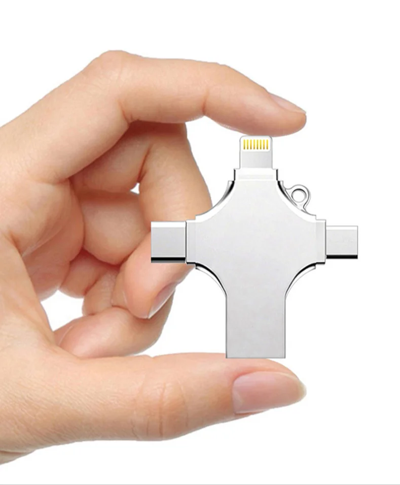 2021 mobile phone usb flash U Disk 128GB 4in1 metal disk usb 16GB type-c compatible 3.0 Portable mini usb disk 32GB
