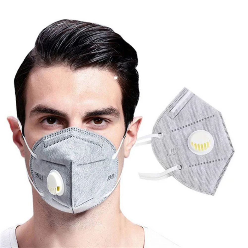 Factory Direct Sales KN95 Disposable Facemask with Exhalation Valve Dust Respirator to GB2626-2019 Standard Flat Shape
