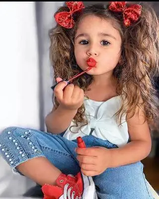 
1-6Y Summer Lovely Kids Girls Clothes Sets 2pcs Sling Bowknot Cropped Shirts With Pearls Blue Denim Pants 