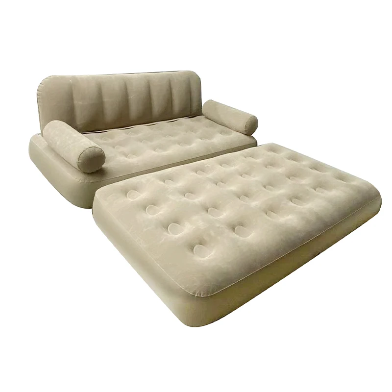 SKYHOPE Multifunctional Folding Inflatable Sofa for Outdoor Camping Portable Air Sofa Bed Two Seater