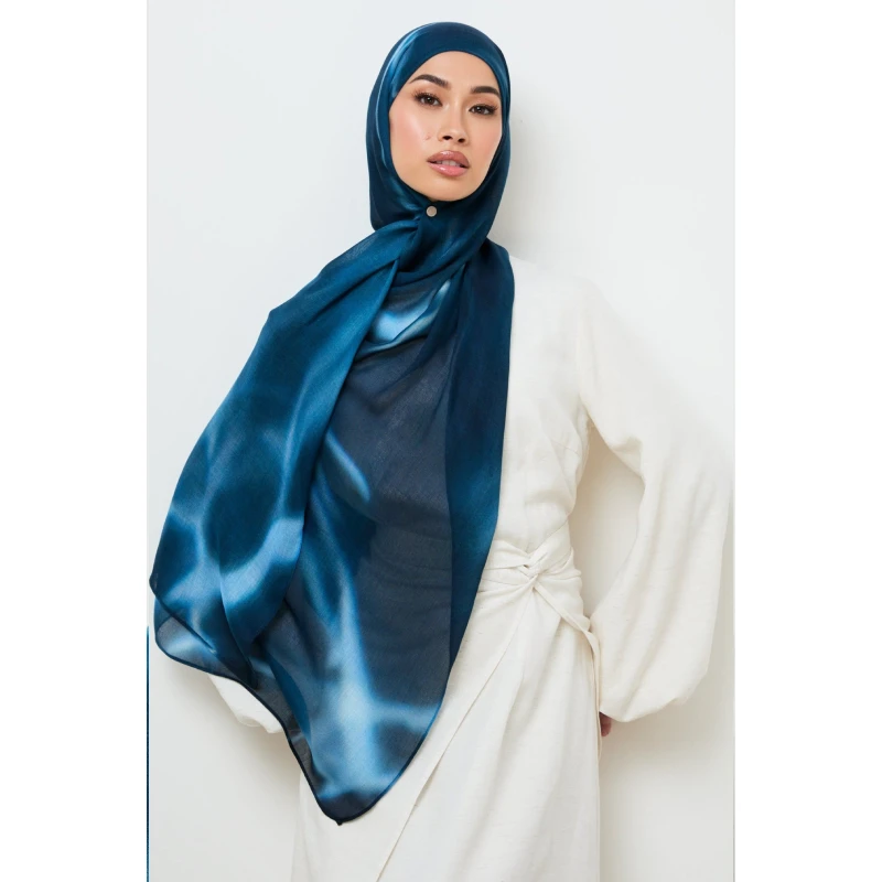 FURUI Vela Watercolor Stone MARBLE Printed Modal Hijab Scarves Ombre Marble Soft Rayon Viscose Muslim Women HJAB COTTON Shawl
