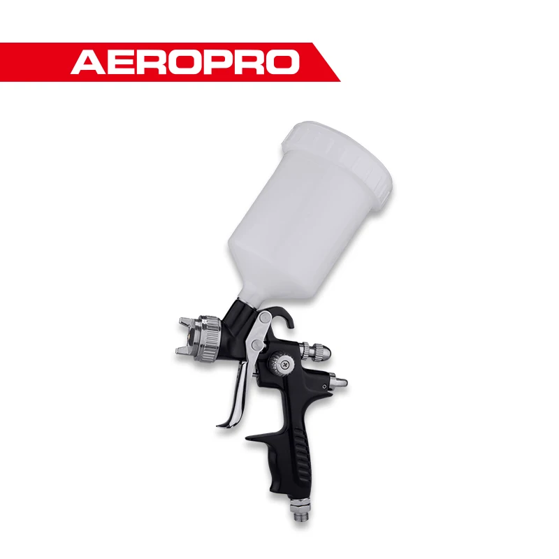 AEROPRO A604 HVLP Gravity Feed Air Spray Gun 1.3mm Nozzle Size 600cc Aluminum Cup Air Powered Auto Paint Spray Gun