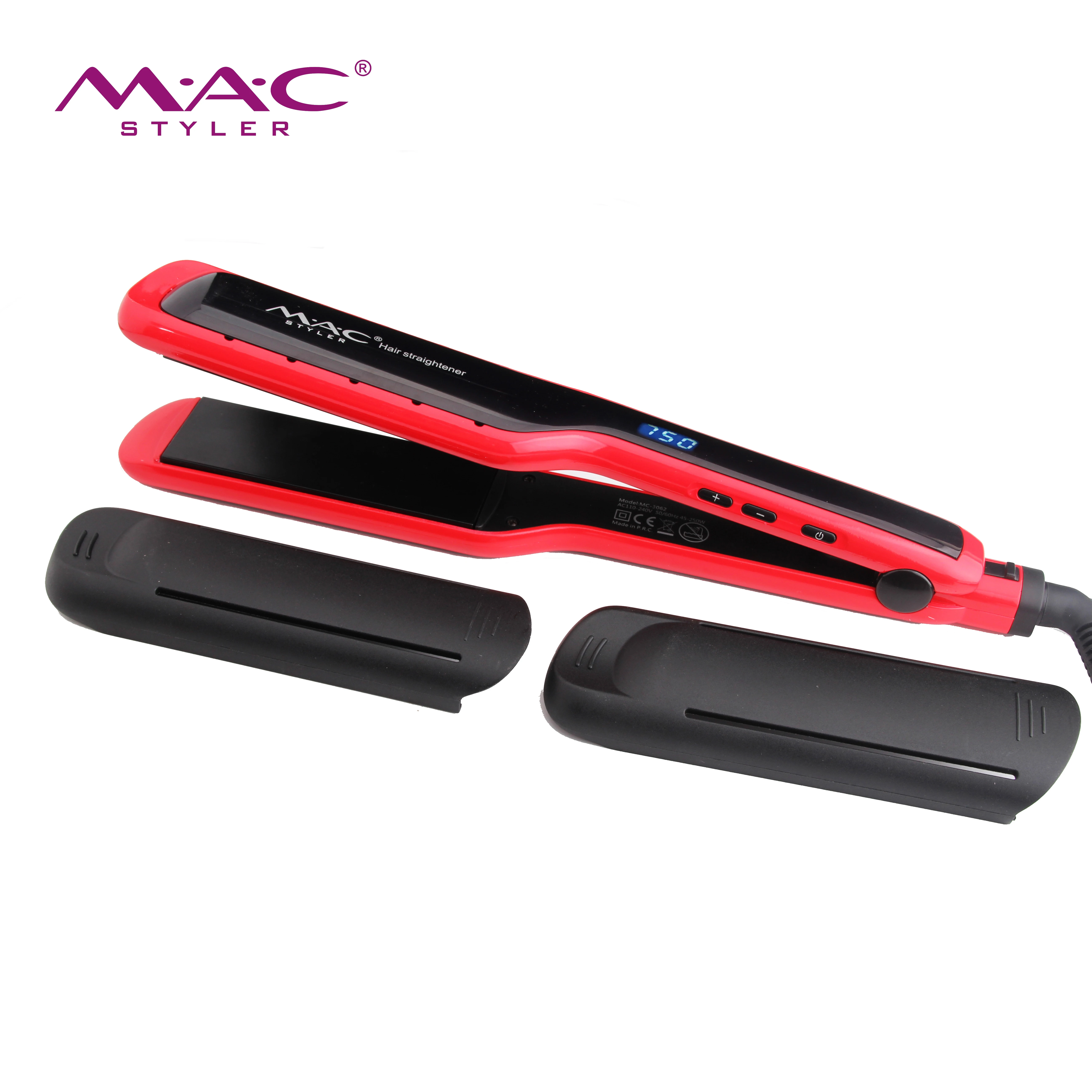 Red Flat Iron Hair Straightening MachineBest selling hair straighter new design fast ceramic coating electric hair straightener