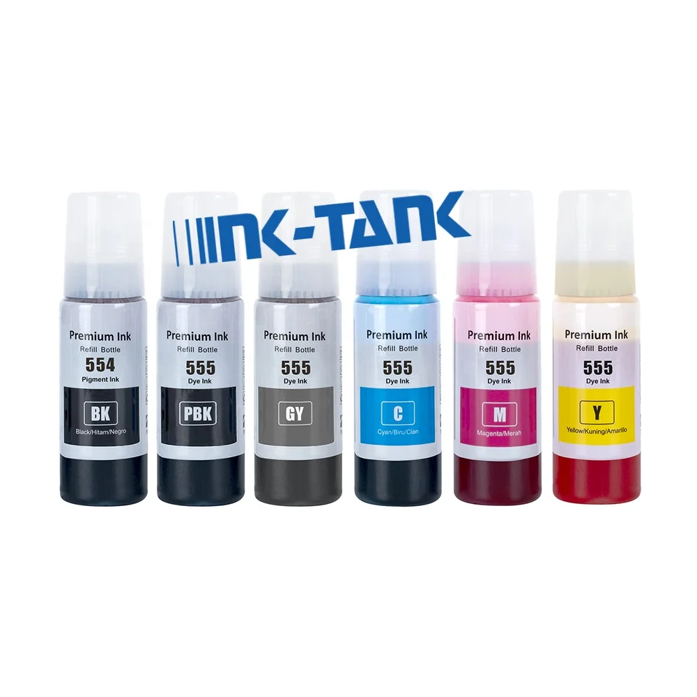 INK-TANK 552 T552 554 555 премиум цвета совместимый бутылка для воды на основе пополнения Tinta чернила для Epson ET-8500 ET-8550 L8160 L8180