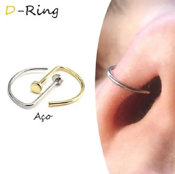 Кольцо для пирсинга ноздрей из титана, 20 г, 18 г