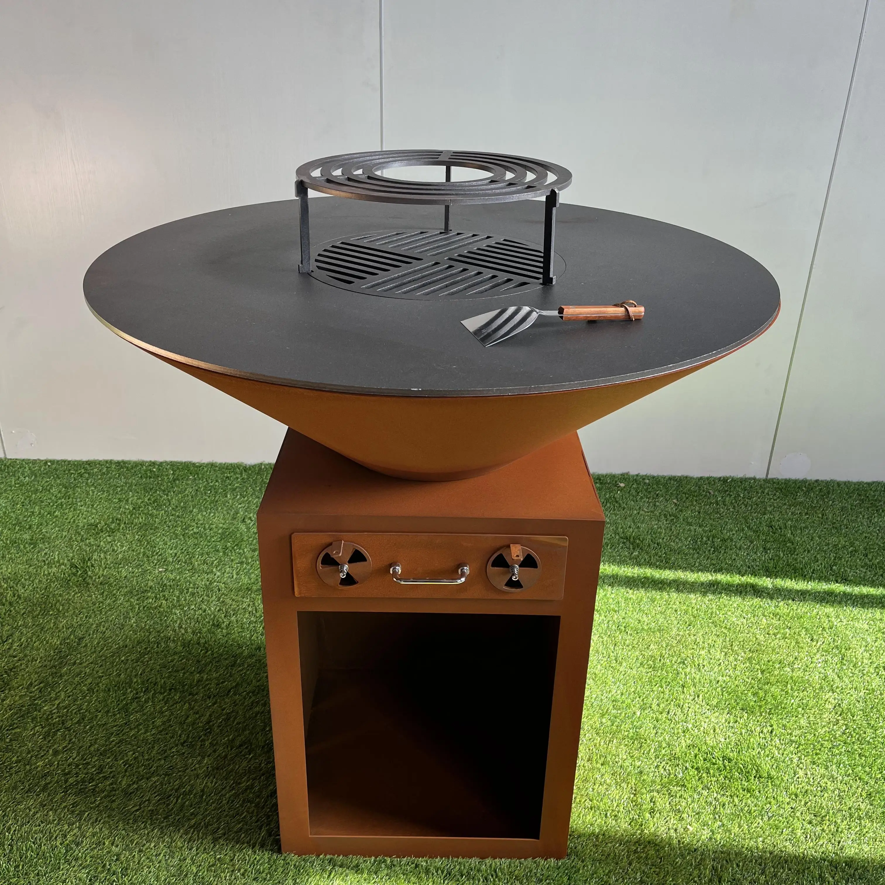 New weather resistant steel grill essential for family gatherings and barbecues