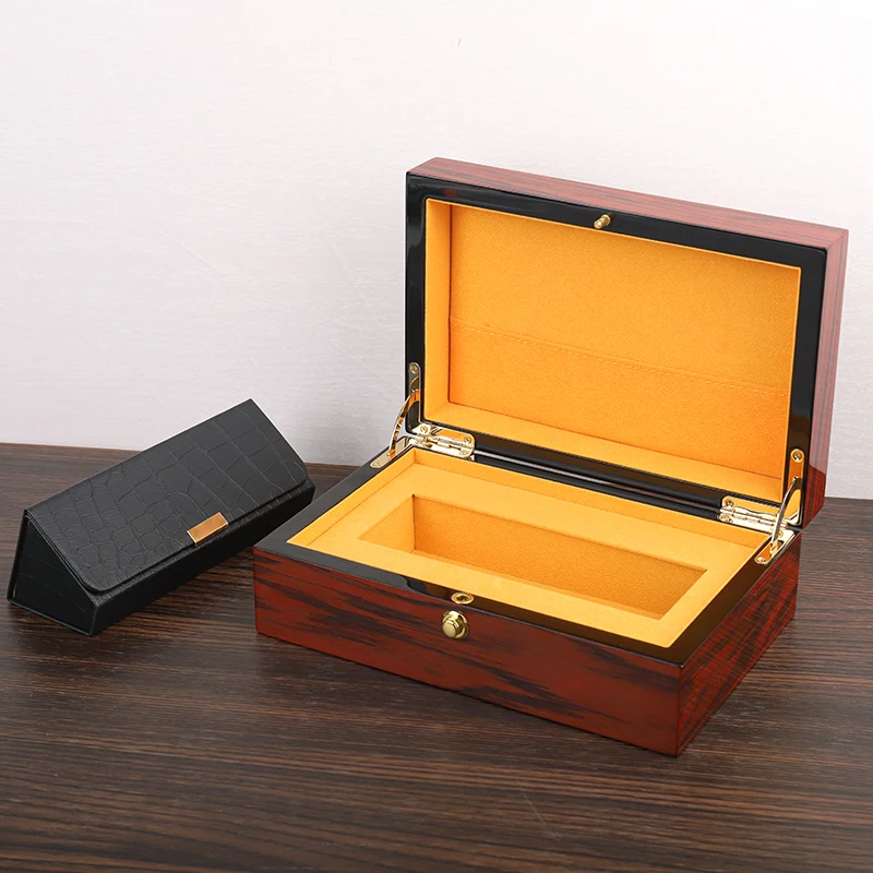SUNDO Top-ranking wooden leather custom sunglasses case packaging wallet key belt tie wooden watch box luxury wooden storage box