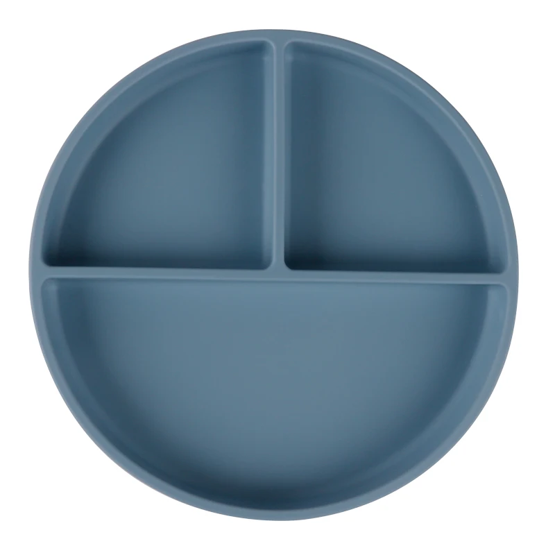 Leatchliving Non Slip Food Grade Silicone Suction Plate Divided for Toddler Kids Baby Suction Plate