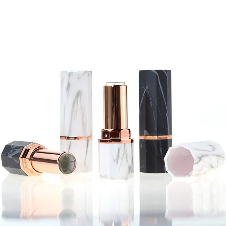 
Empty Marble Lipstick Tube Marble 12.1mm DIY Lip Balm Tubes Homemade Lip Stick Beauty Cosmetic Containers 