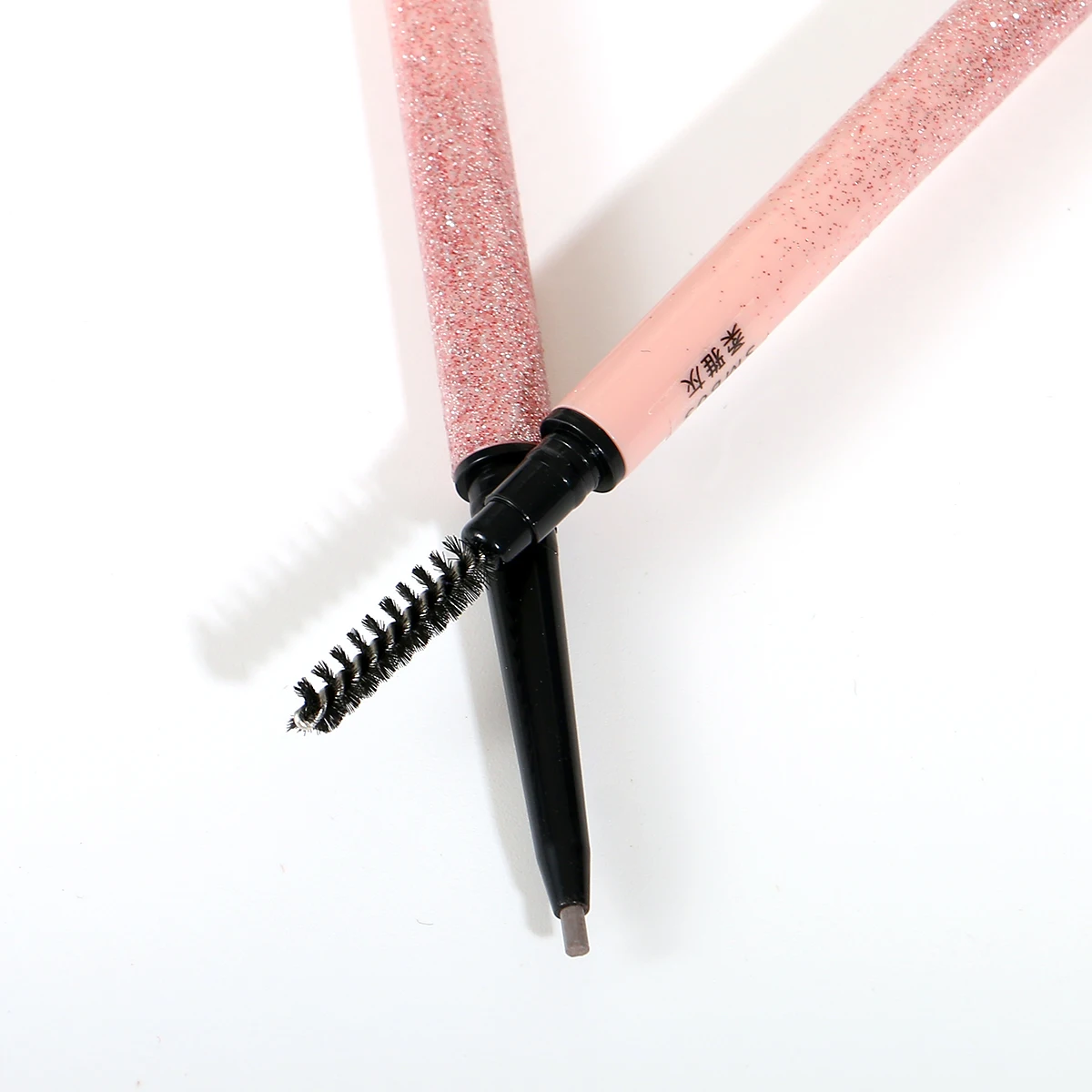 private label fine tip eyebrow pencil with brush makeup cosmetic dark brown 4-in-1 durable eyebrow pencil