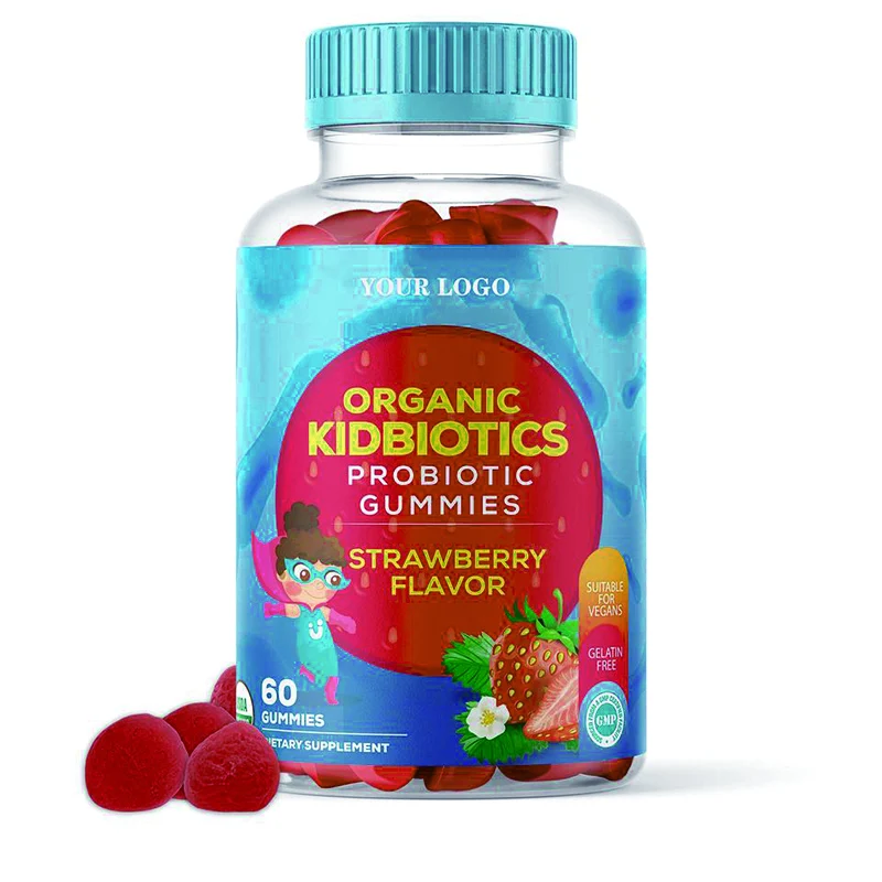 Sugar free Kids Multivitamin Gummies Chewable Probiotics Biotin Vitamins A C D E B Zinc For Children Nutrition