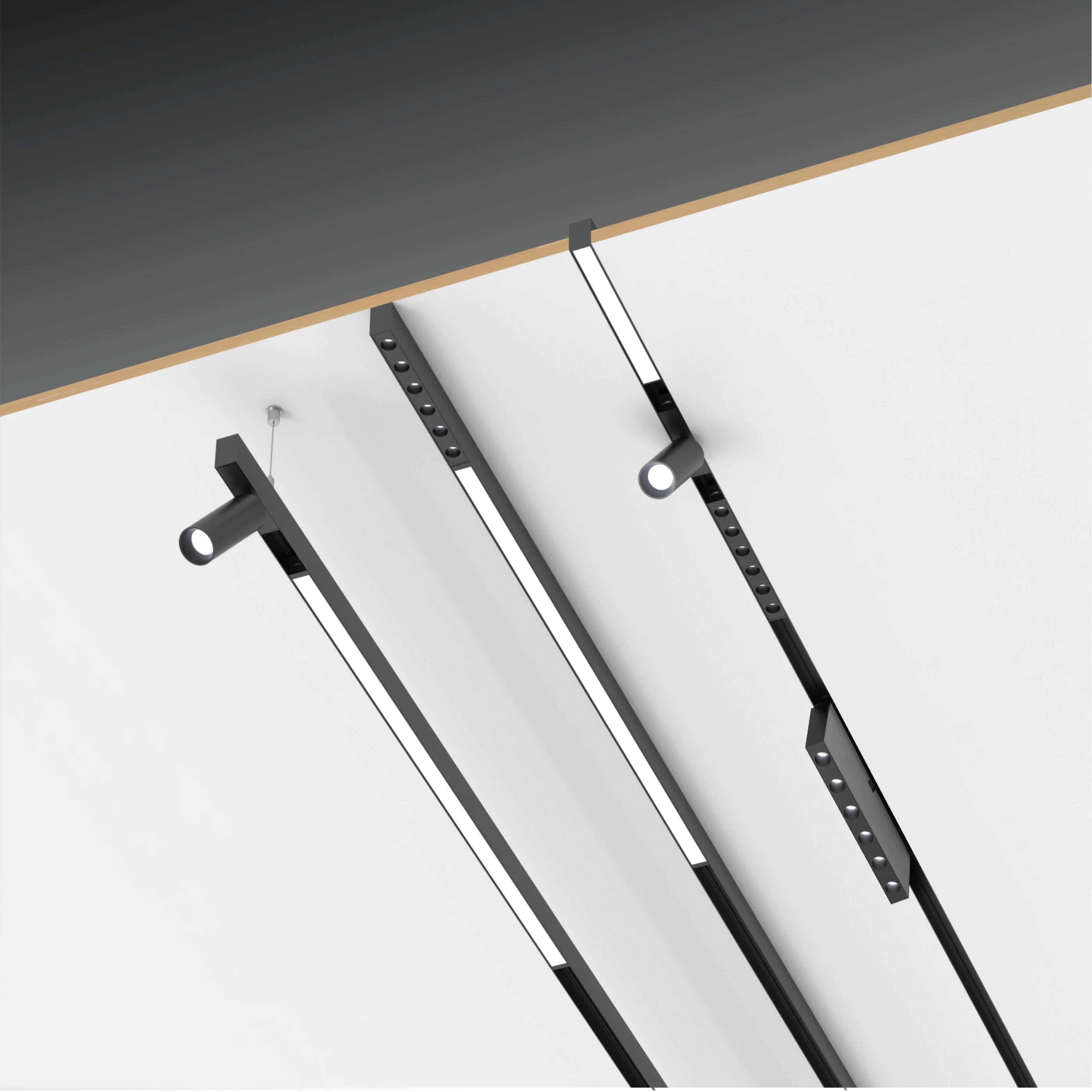 5066H high end magnetic track low voltage 24V dimmable acrylic diffuser linear light LED track light