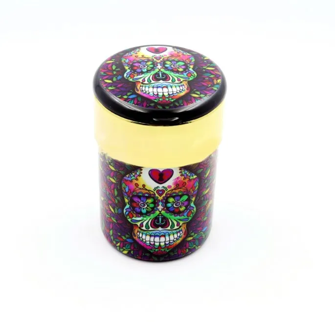 Portable custom printing plastic holder cup storage skull led electronic smell wind proof cigar ashtray with cover for car
