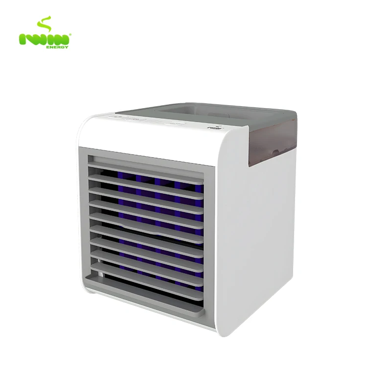 Mini USB Portable Air Cooler Fan Air Conditioner Light Desktop Air Cooling Fan Humidifier Purifier for Office Bedroom