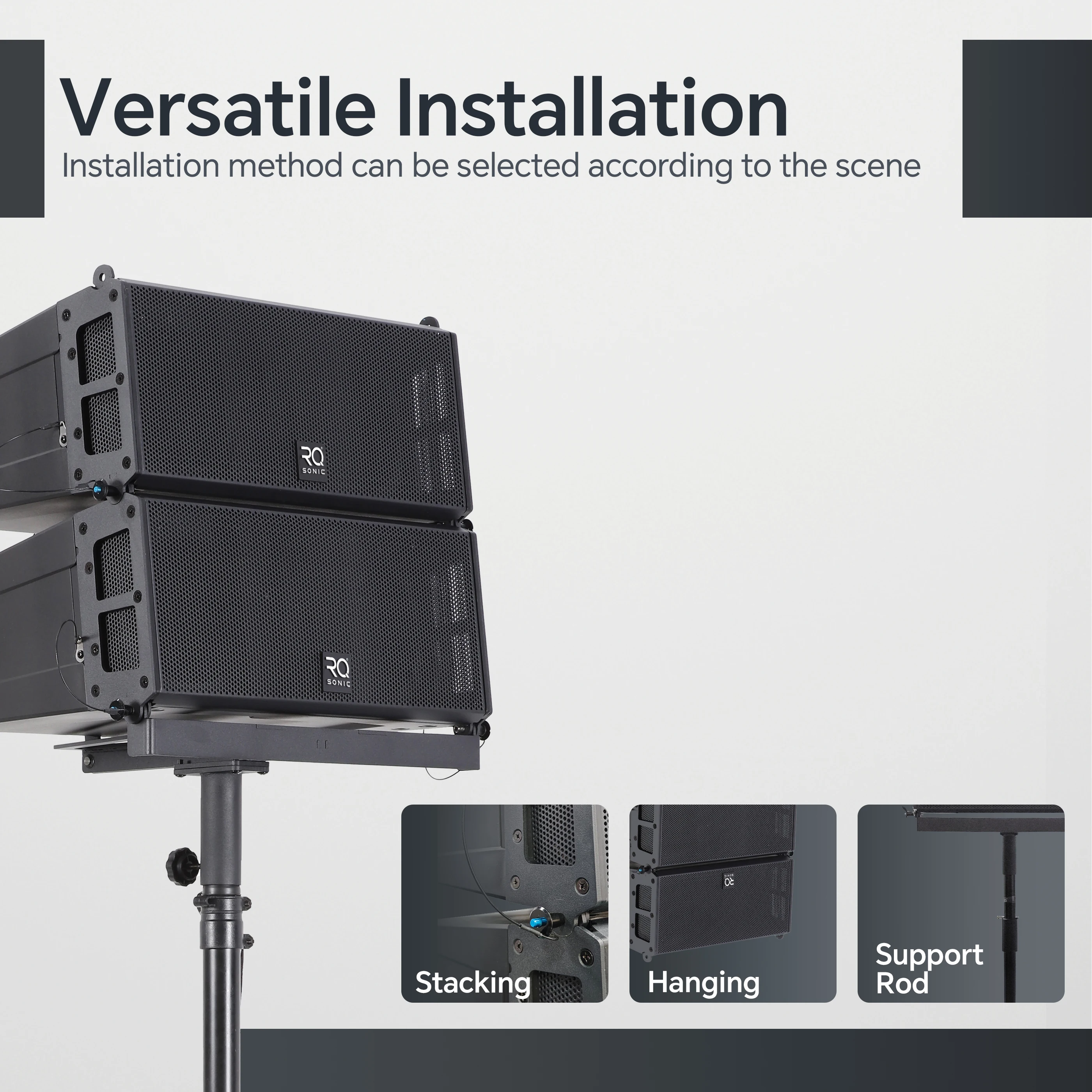 RQSONIC LAP615TD3-4.6K Wooden Sound System Line Array Speakers PA System Professional Active Line Array