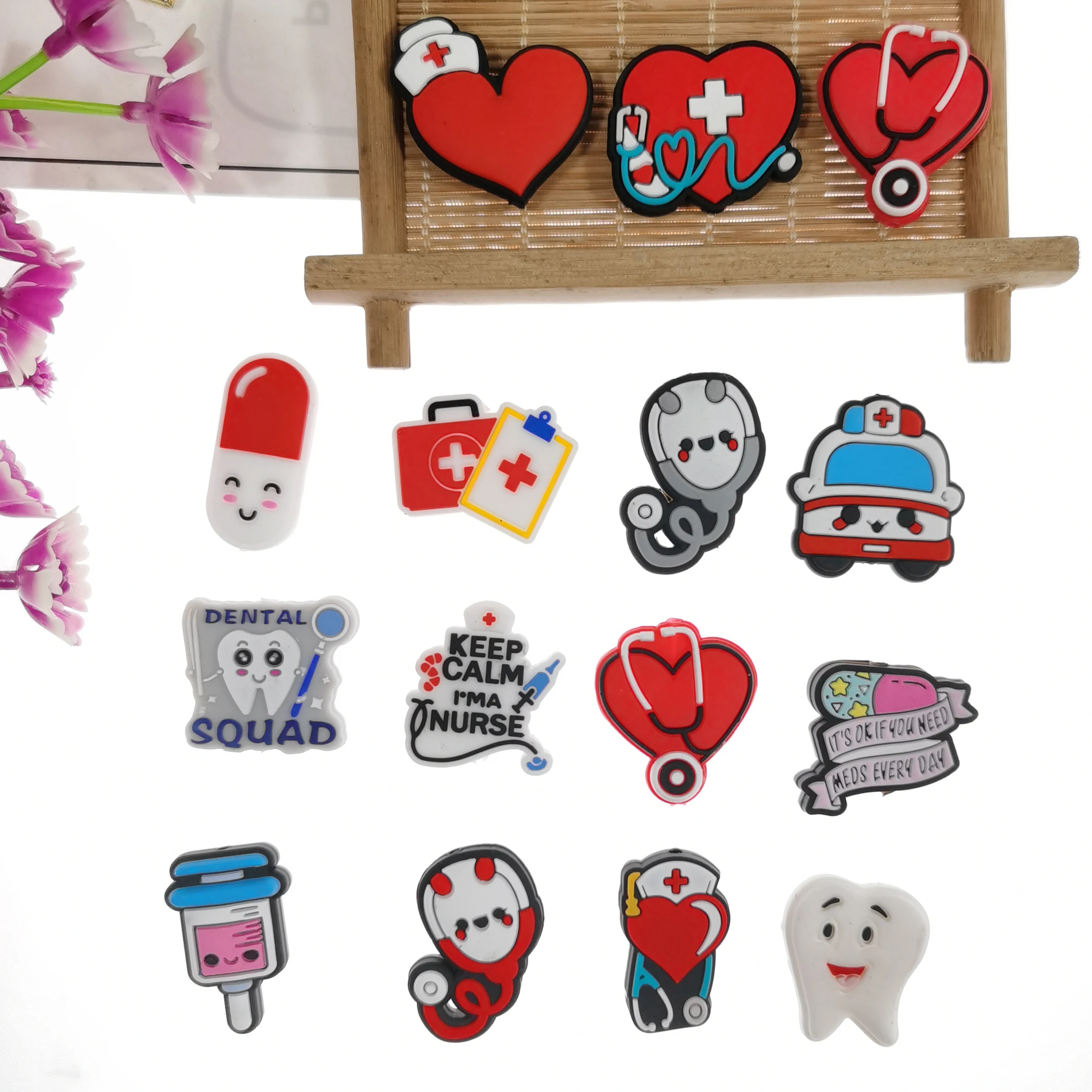 2023 New Pacifier Chain Baby Teething Teetehr Silicone Toys Nurse Focal Beads For Pen Jewelry Making