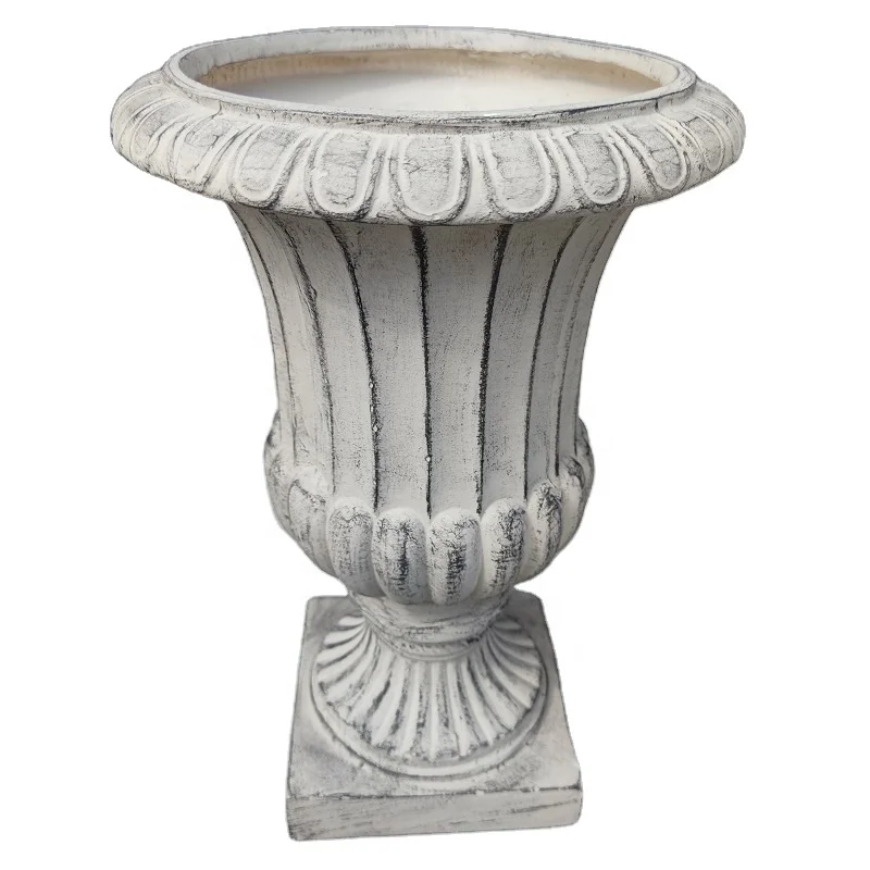 Классический наружный и внутренний традиционный цементный горшок из стекловолокна для патио