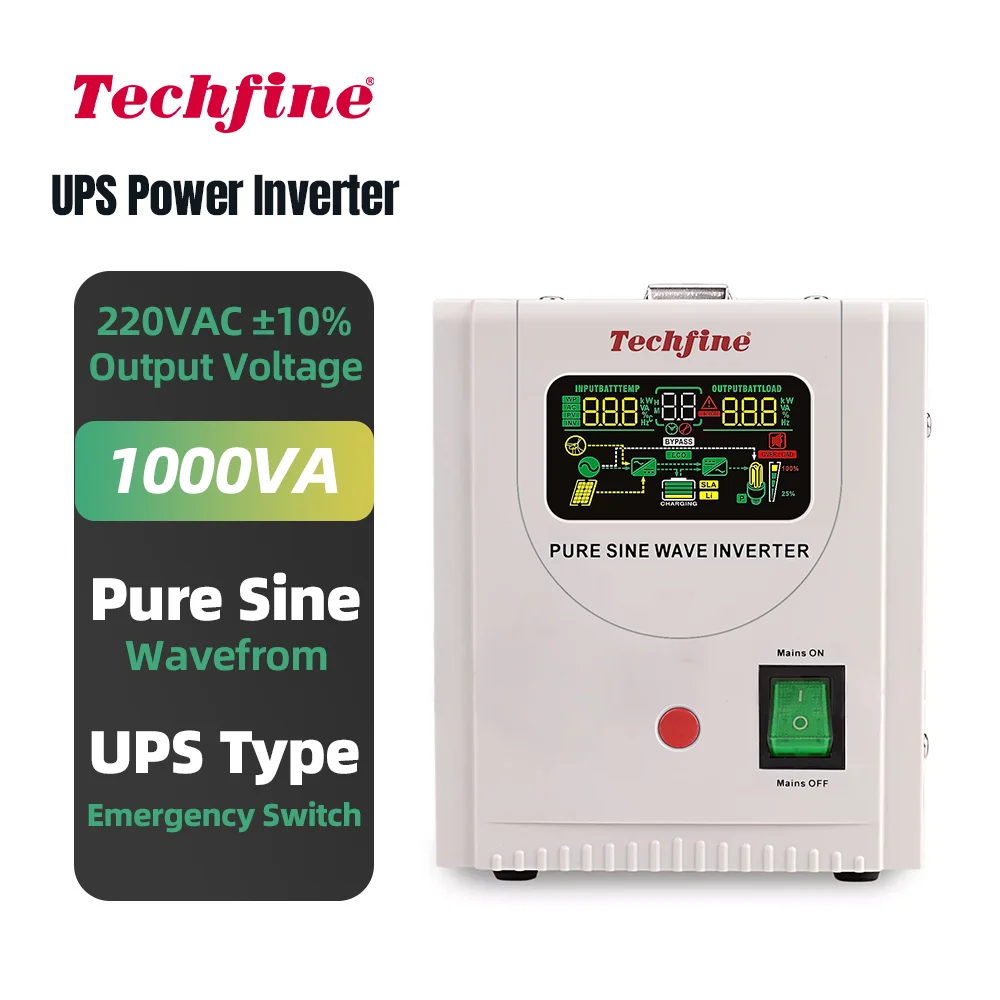 OEM ODM DC В AC 12 в 300 Вт 500 700 1000VA AVR немодулированный синусоидальный преобразователь для индуктивных
