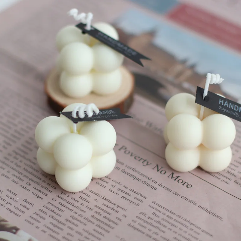 Spherical Cube Candle Mold 3d Bubble Injection Rectangle Taper Candle Molds  Cube Candle Silicone