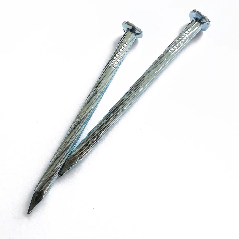 china nails factory wholesale concrete nail sizes top quality angular spiral stainless steel concrete nails