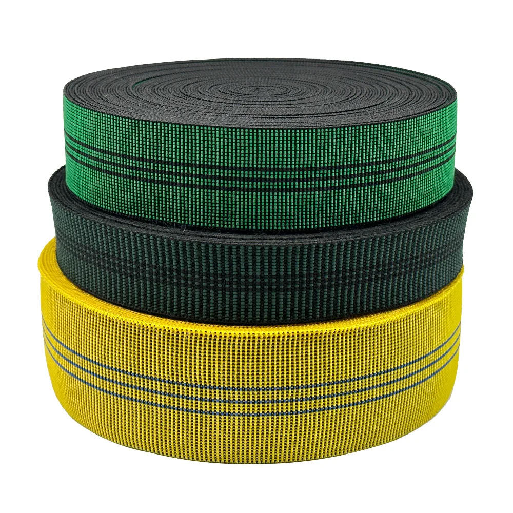 Green Webbing Polypropylene Tape Sofa Elastic Webbing For Furniture Sofa Edge Banding
