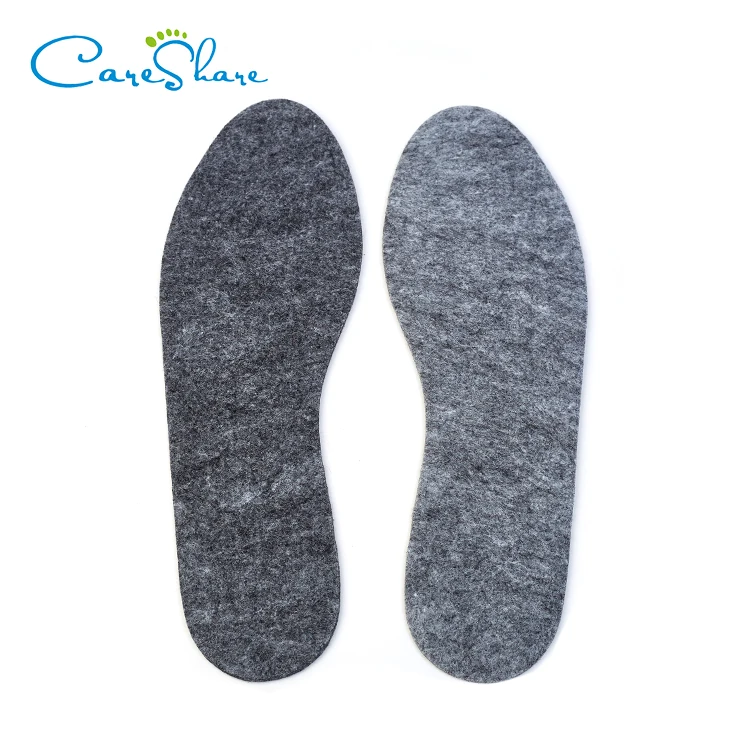 Поддержка вставки унисекс Зимние здоровые теплые фетровые стельки для обуви для плоскостопия