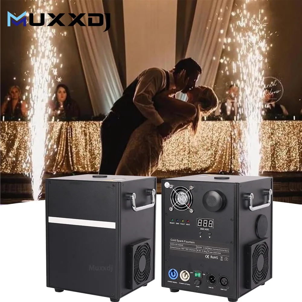Muxxdj 650 Вт Фейерверк Фонтан холодная искровая машина для свадебной сцены djs