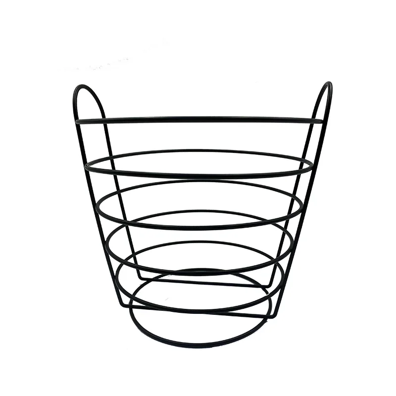 Factory price Non-Stick Coating Wire  Fruit Storage Bowl Basket for Kitchen Black Mesh Fruit Stand Serving and Golf Ball Basket