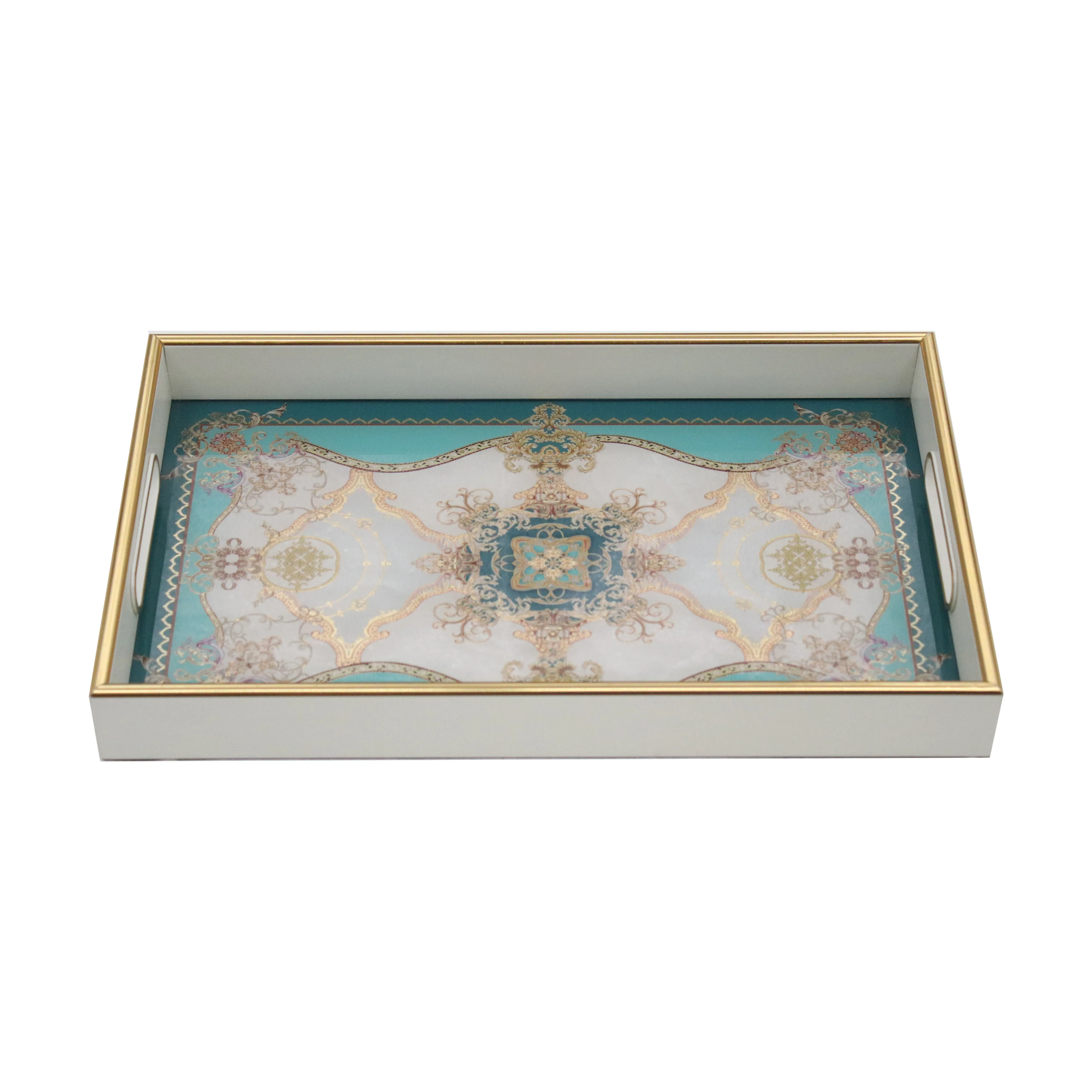 Top Custom Middle East Secret Royal Arabic Palace Low Key Luxury Decorative Serving Tray