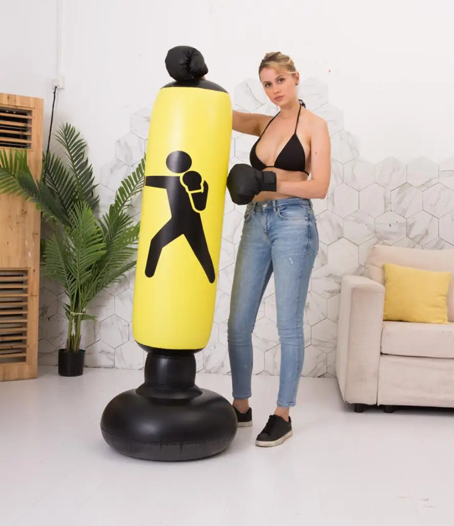 Custom Free Standing Water Filled Reflex Human Shaped Stand Inflatable Punching Boxing Bag Boxing For Kids