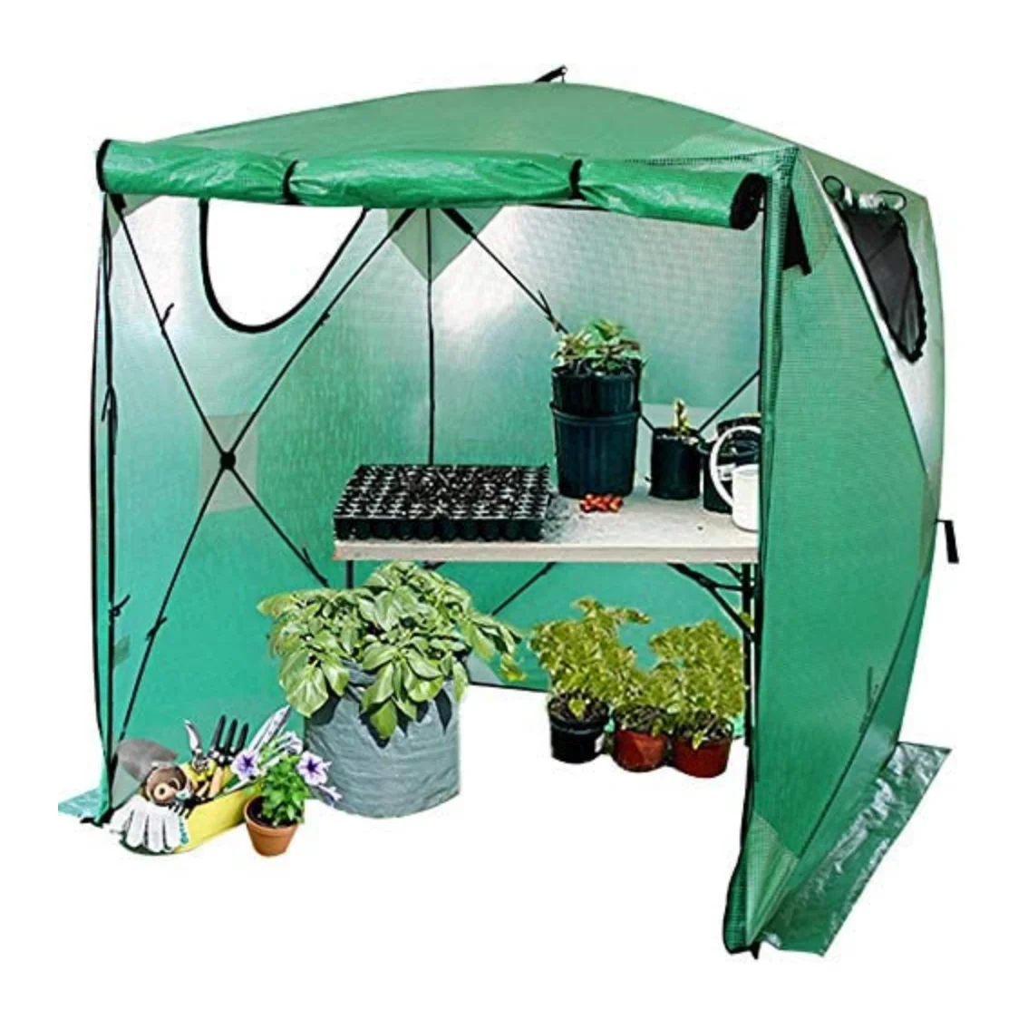 Wudlindy Portable Greenhouses for Outdoors | Pop up Greenhouse Kit | Portable Canopy for Plants 69 X 69 X 81 Inches