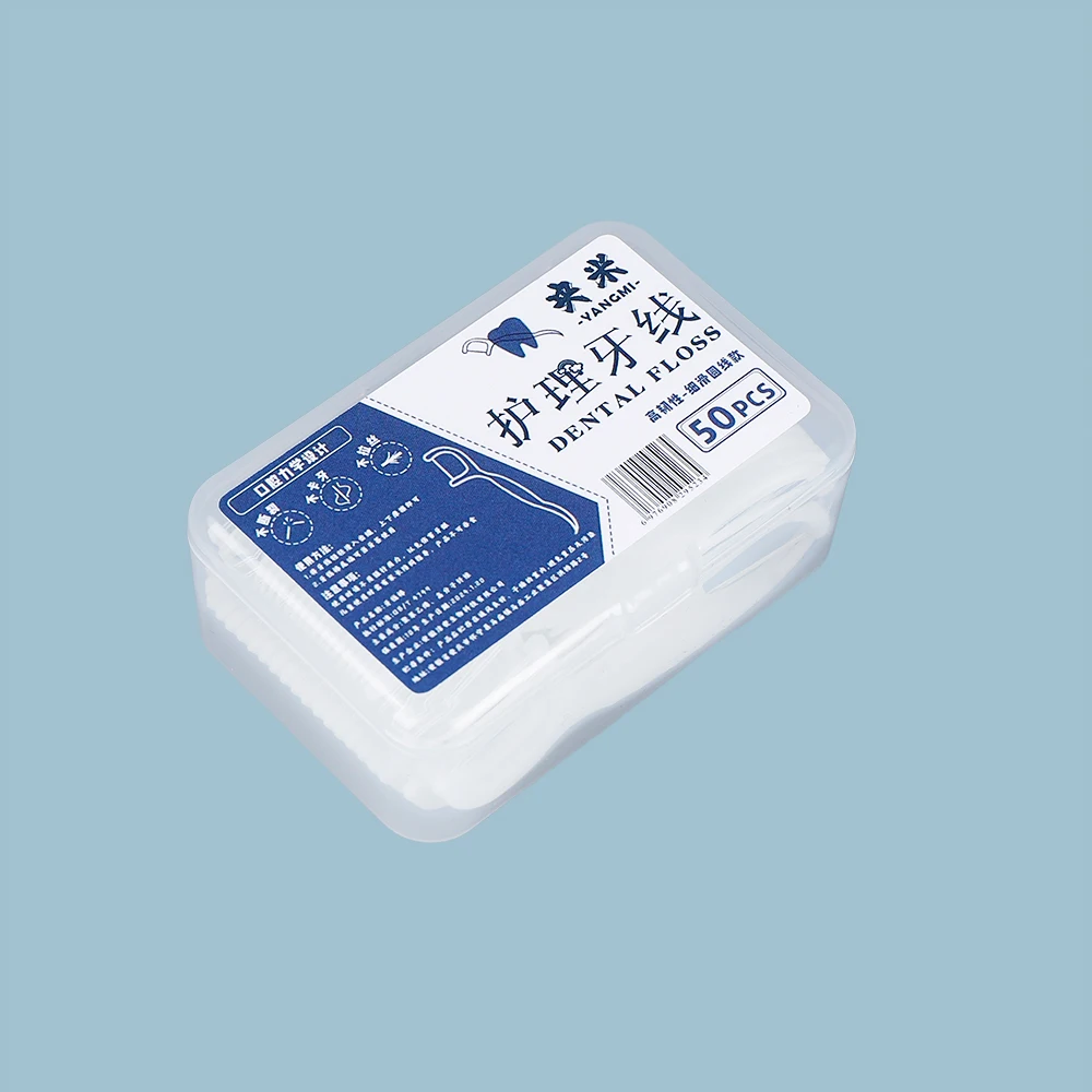 Natural Dental Floss Picks Eco Friendly Mint Flavored Floss Pick Vegan Dental flosser