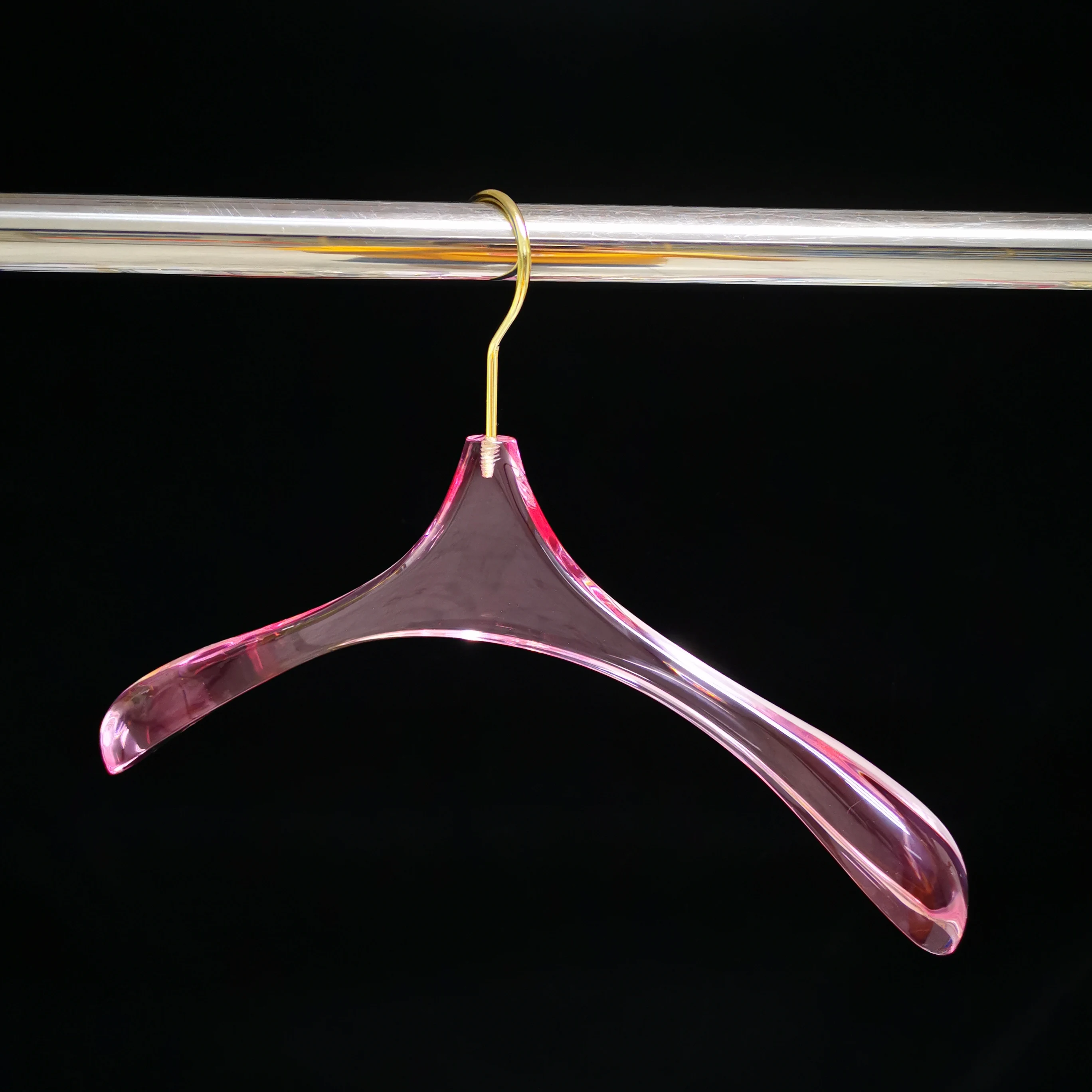 rose gold coat hanger acrylic garment hanger high quality acrylic plexiglass coat hangers