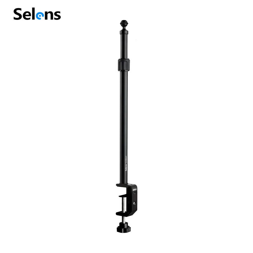 Selens Desk Clamp Bracket SLC-60B with C Clamp Multifunction Light satnd with 1/4 screw clip for photography livegame