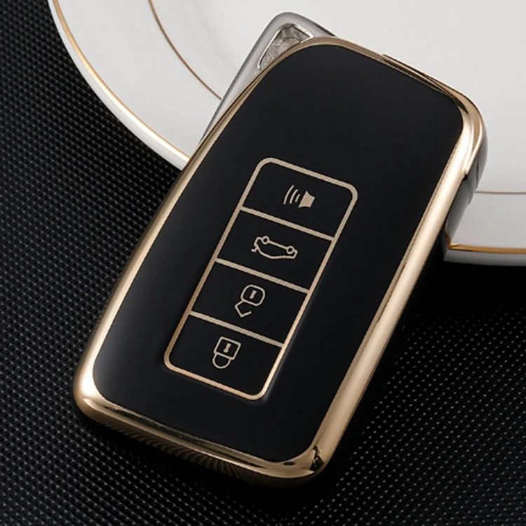 TPU Keyless 4 Buttons Smart Remote Car Key Fob Case Cover Blank For Lexus