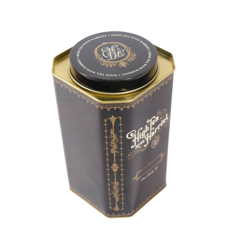 New model customized good reviews Innovative design Irregular shape tea  packaging tin can